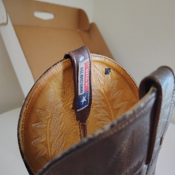 Justin Exotic Brown Leather Western Boots main image 6